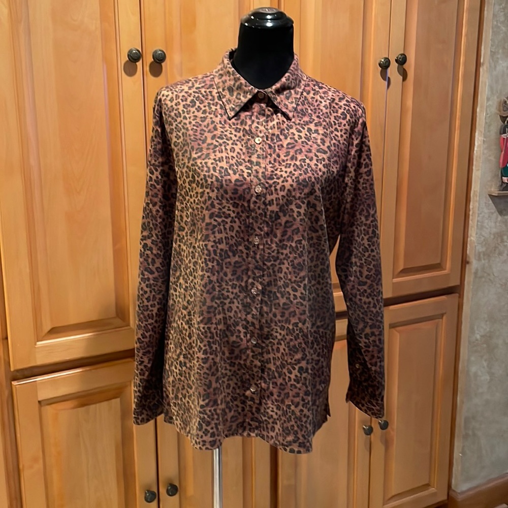 Vintage Leopard Cheetah Animal Spot Blouse